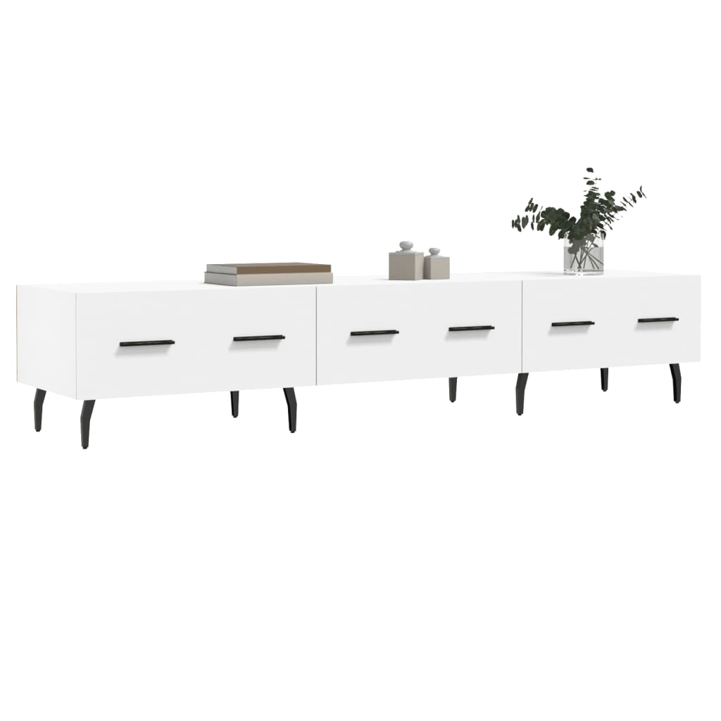 Tv Skříňka Bílá 150 X 36 X 30 Cm Kompozitní Dřevo