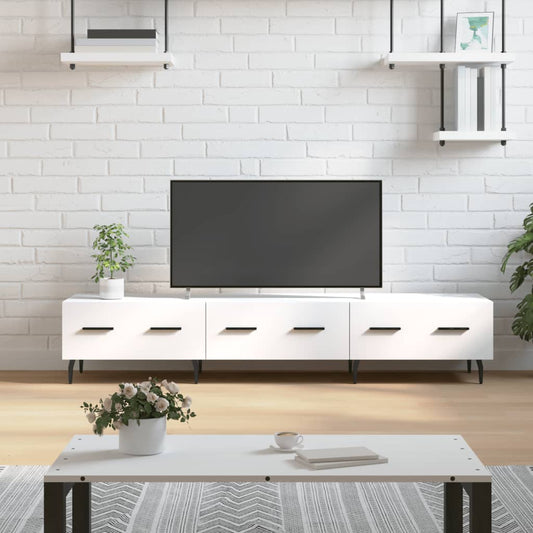Tv Skříňka Bílá 150 X 36 X 30 Cm Kompozitní Dřevo