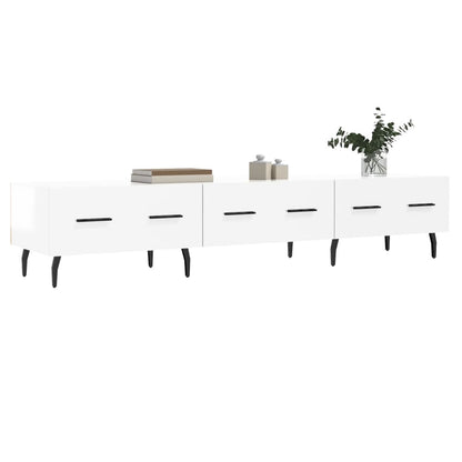 Tv Skříňka Bílá S Vysokým Leskem 150X36X30 Cm Kompozitní Dřevo