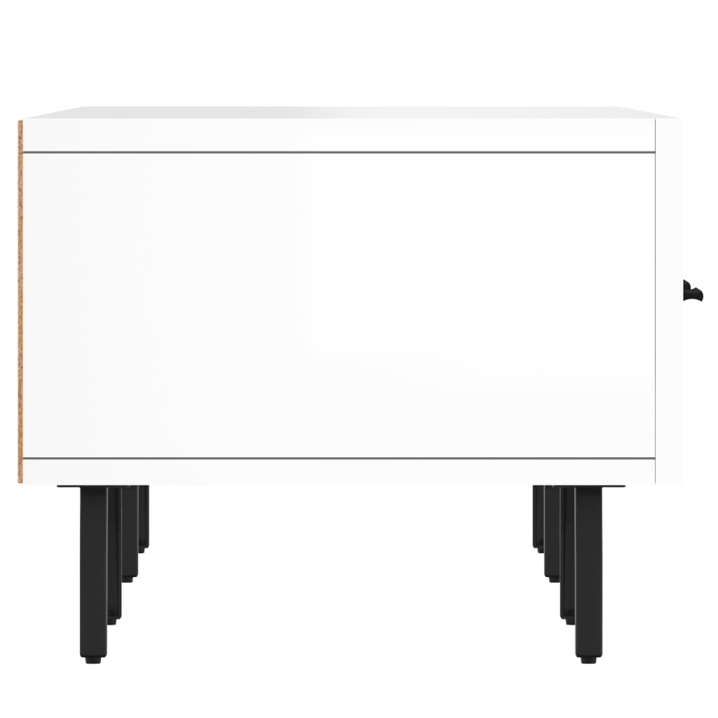 Tv Skříňka Bílá S Vysokým Leskem 150X36X30 Cm Kompozitní Dřevo
