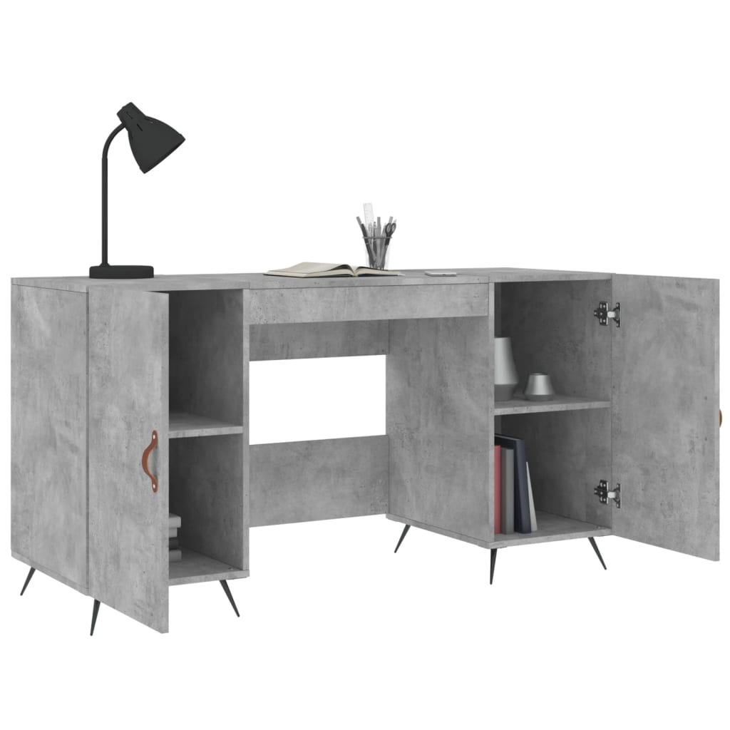 Psací Stůl Betonově Šedý 140 X 50 X 75 Cm Kompozitní Dřevo