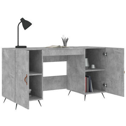 Psací Stůl Betonově Šedý 140 X 50 X 75 Cm Kompozitní Dřevo