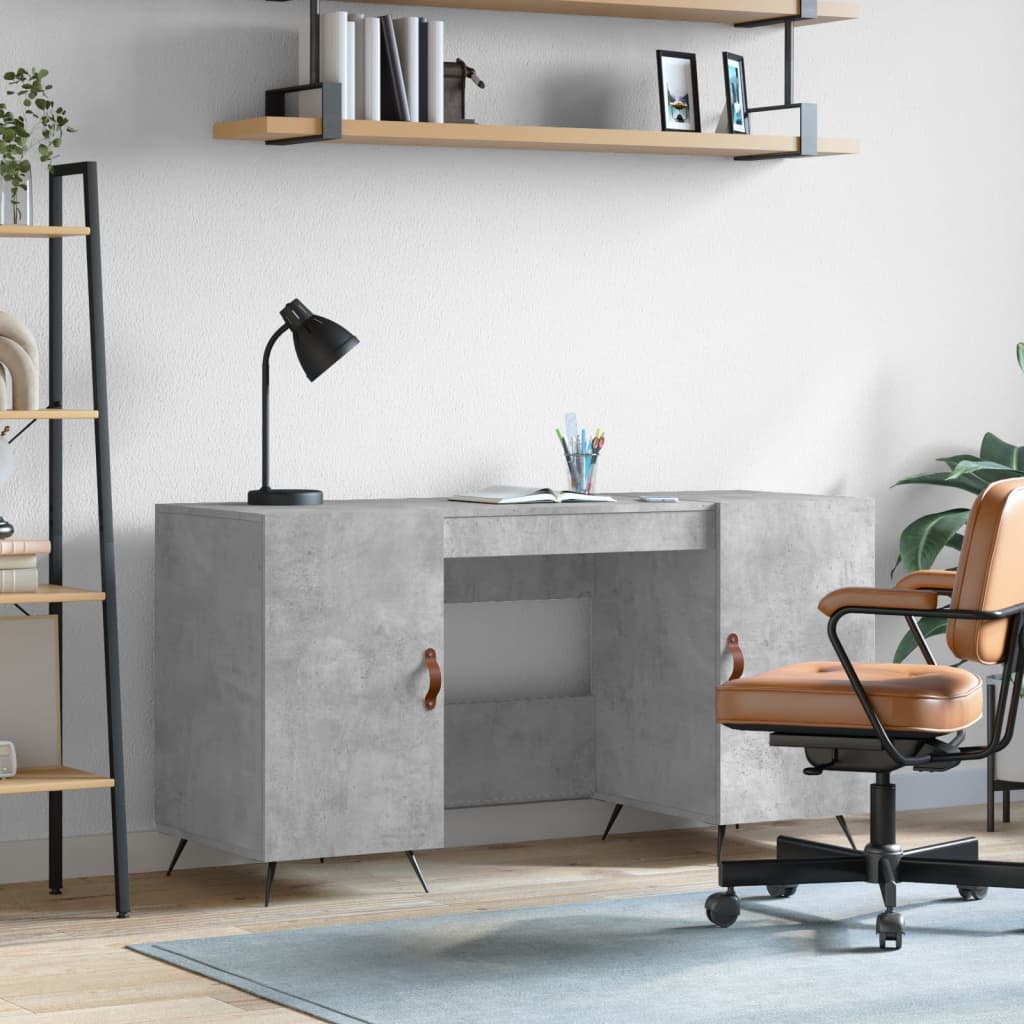 Psací Stůl Betonově Šedý 140 X 50 X 75 Cm Kompozitní Dřevo