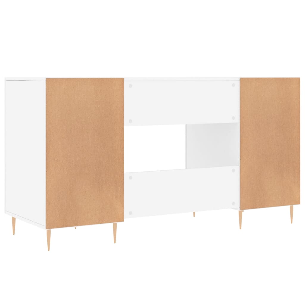 Psací Stůl Bílý 140 X 50 X 75 Cm Kompozitní Dřevo