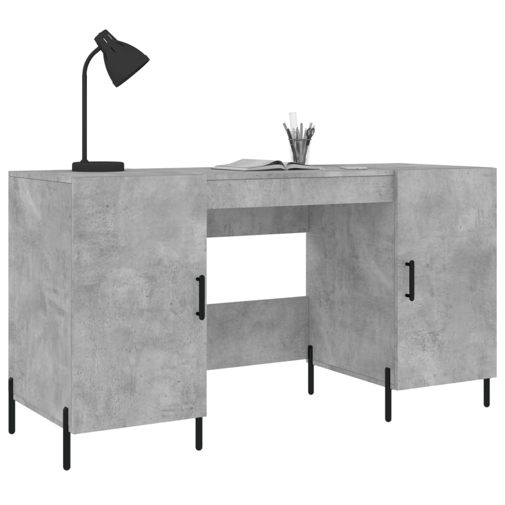 Psací Stůl Betonově Šedý 140 X 50 X 75 Cm Kompozitní Dřevo