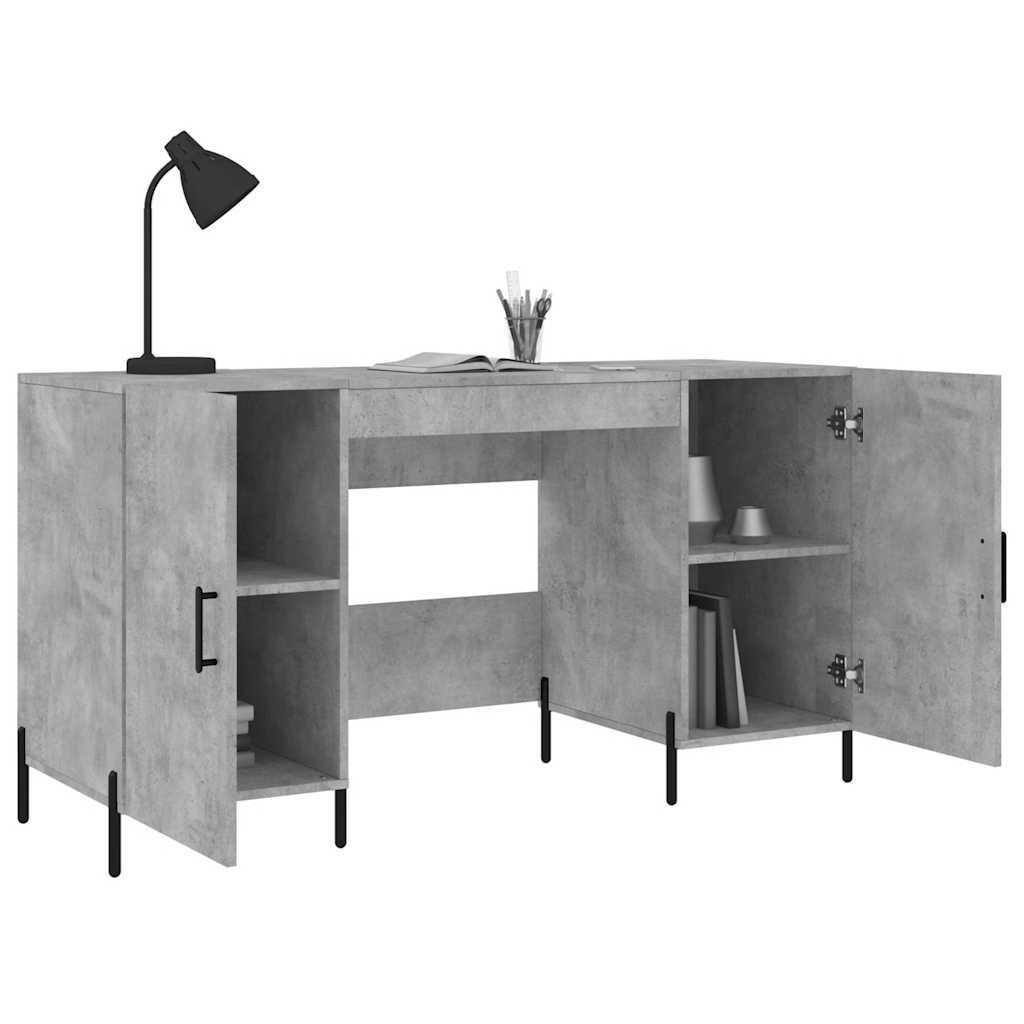 Psací Stůl Betonově Šedý 140 X 50 X 75 Cm Kompozitní Dřevo