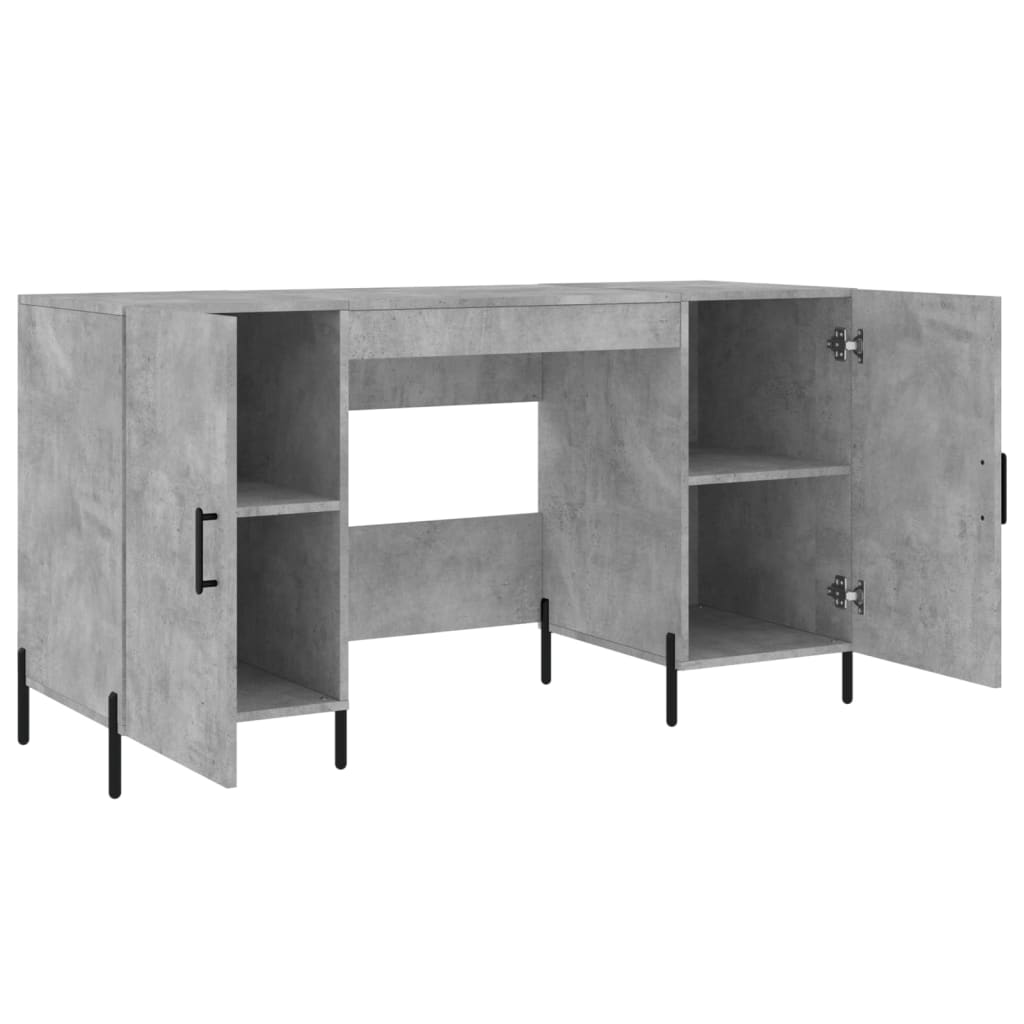 Psací Stůl Betonově Šedý 140 X 50 X 75 Cm Kompozitní Dřevo