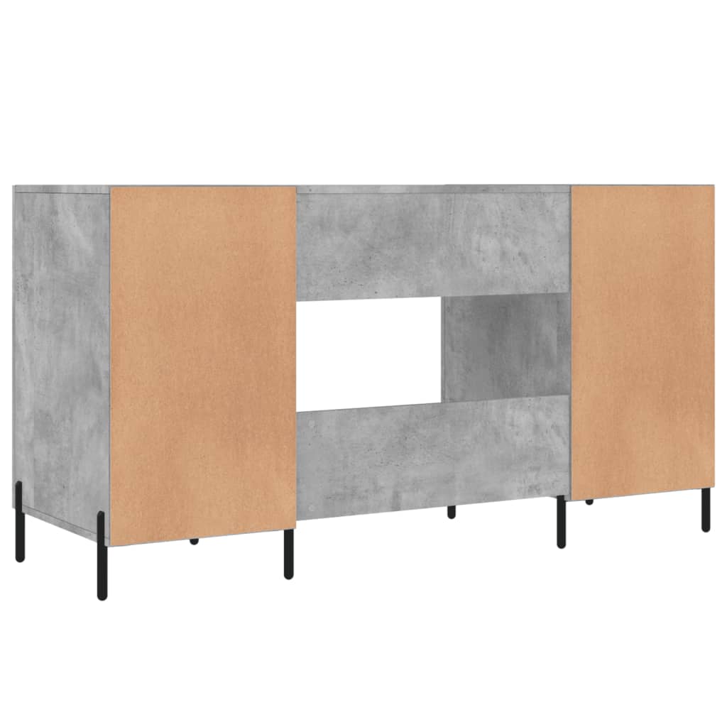 Psací Stůl Betonově Šedý 140 X 50 X 75 Cm Kompozitní Dřevo