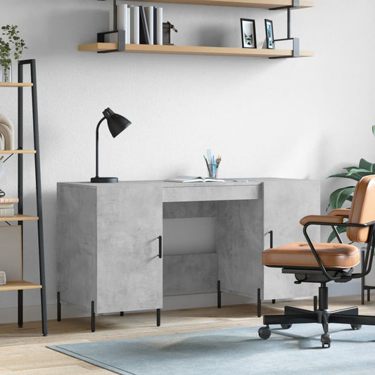 Psací Stůl Betonově Šedý 140 X 50 X 75 Cm Kompozitní Dřevo