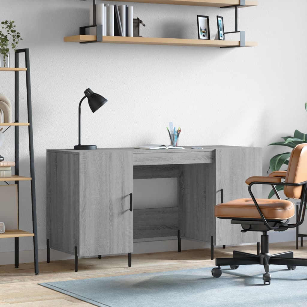 Psací Stůl Betonově Šedý 140 X 50 X 75 Cm Kompozitní Dřevo