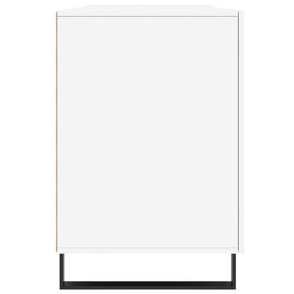 Psací Stůl Bílý S Vysokým Leskem 140X50X75 Cm Kompozitní Dřevo