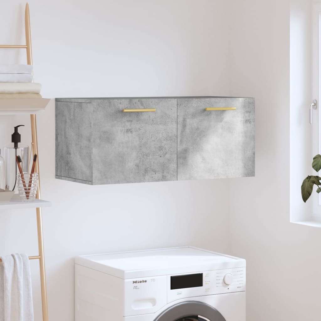 Nástěnná Skříňka Betonově Šedá 80X36,5X35 Cm Kompozitní Dřevo