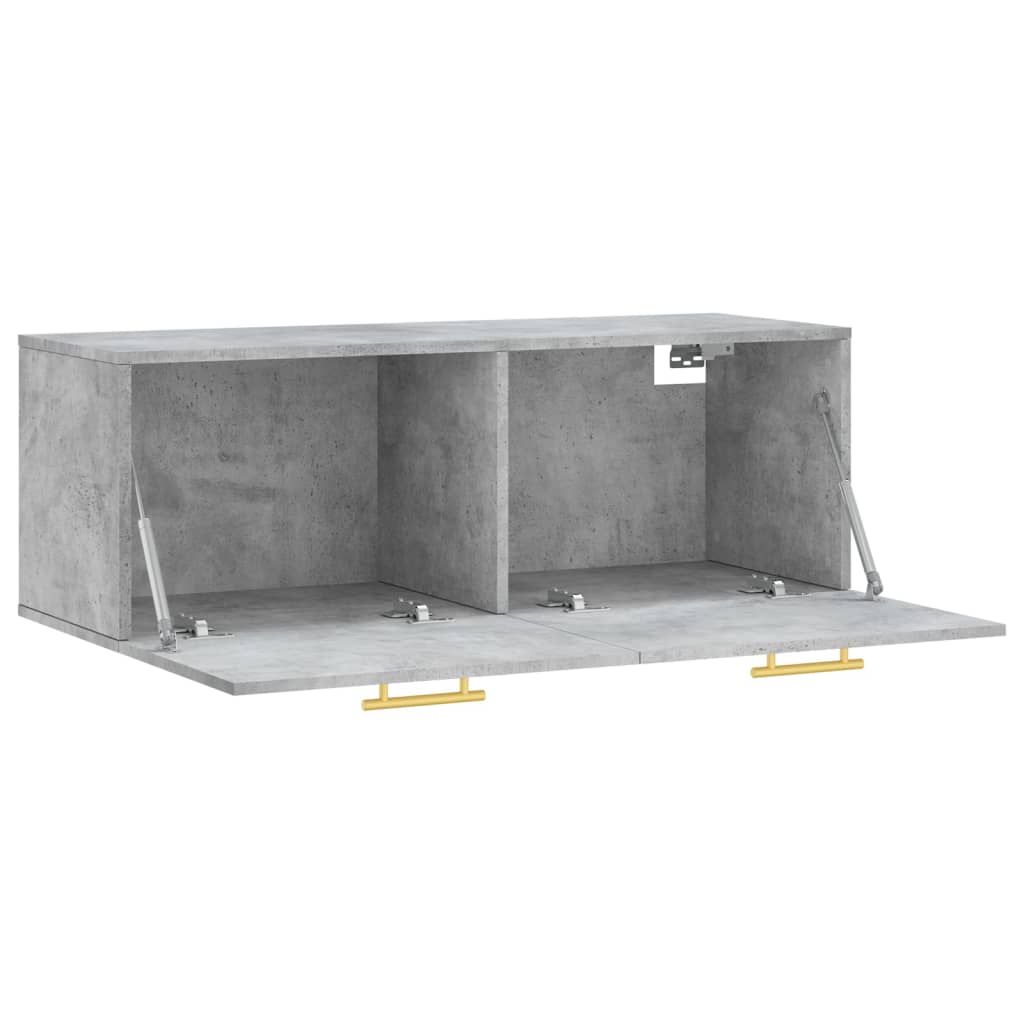 Nástěnná Skříňka Betonově Šedá 100X36,5X35 Cm Kompozitní Dřevo