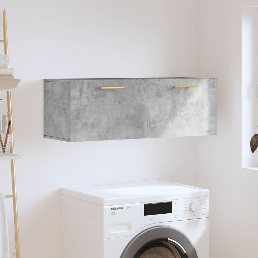 Nástěnná Skříňka Betonově Šedá 100X36,5X35 Cm Kompozitní Dřevo