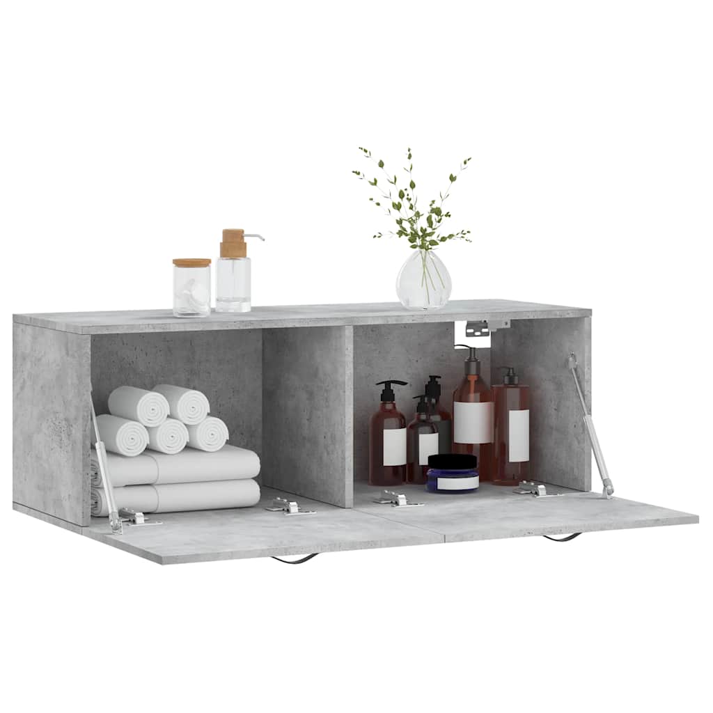 Nástěnná Skříňka Betonově Šedá 100X36,5X35 Cm Kompozitní Dřevo
