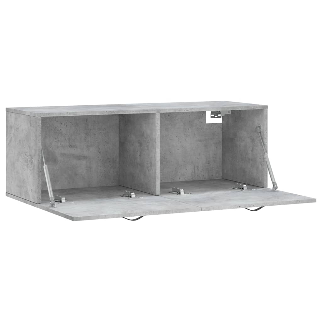 Nástěnná Skříňka Betonově Šedá 100X36,5X35 Cm Kompozitní Dřevo