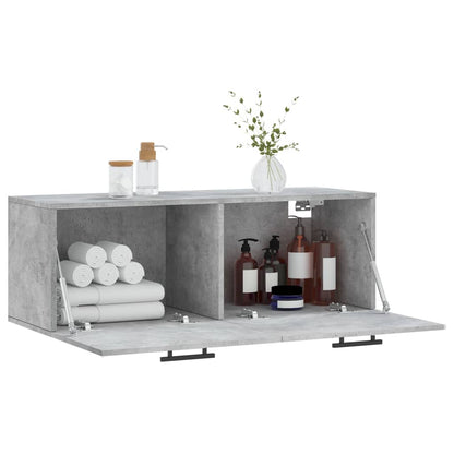 Nástěnná Skříňka Betonově Šedá 100X36,5X35 Cm Kompozitní Dřevo