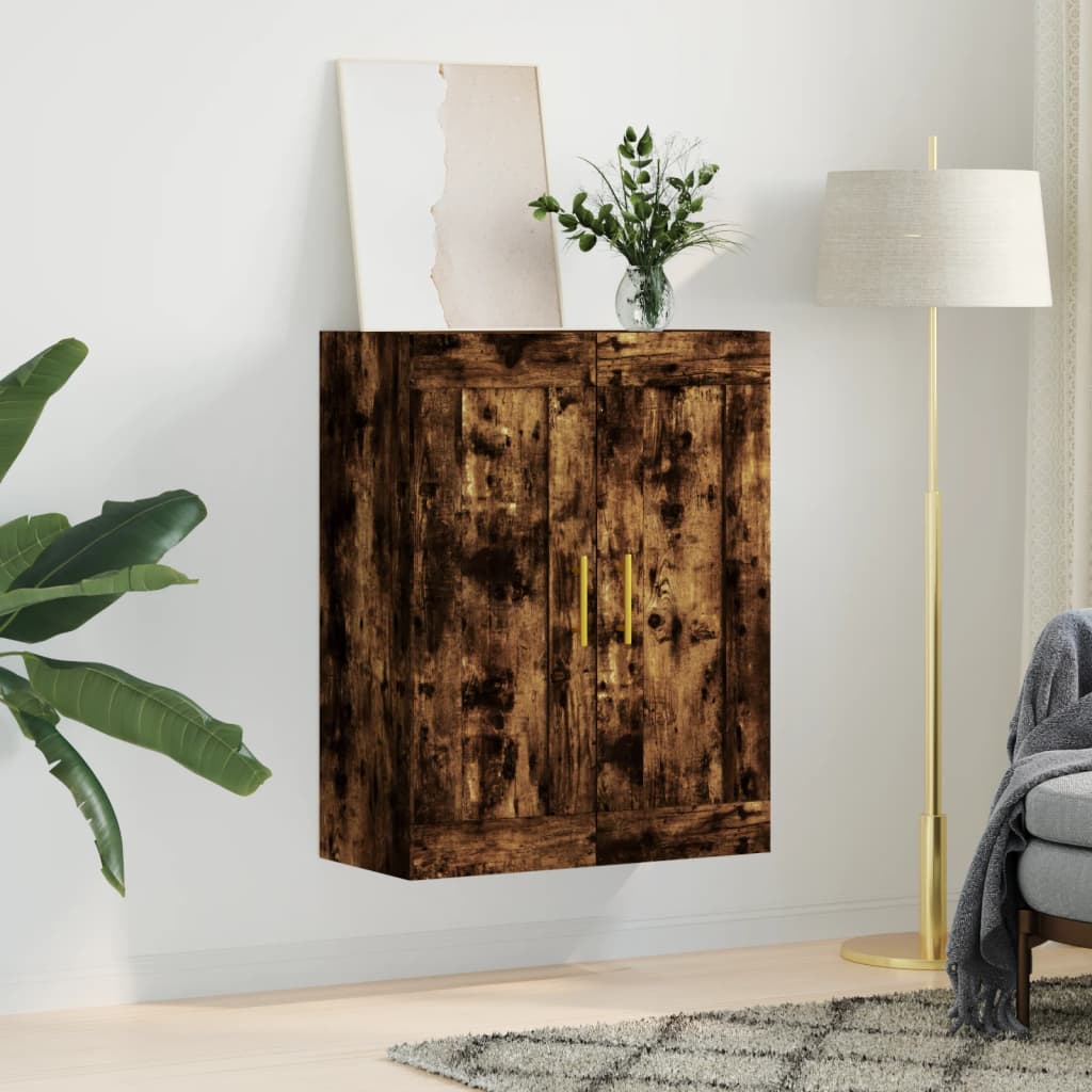 Nástěnná Skříňka Kouřový Dub 69,5 X 34 X 90 Cm Kompozitní Dřevo