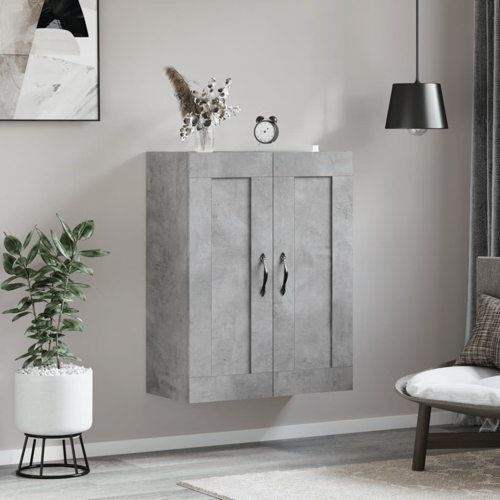 Nástěnná Skříňka Betonově Šedá 69,5X34X90 Cm Kompozitní Dřevo