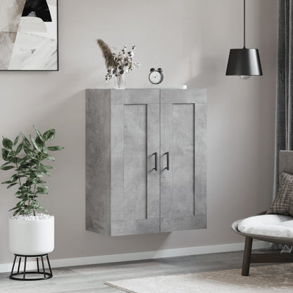Nástěnná Skříňka Betonově Šedá 69,5X34X90 Cm Kompozitní Dřevo