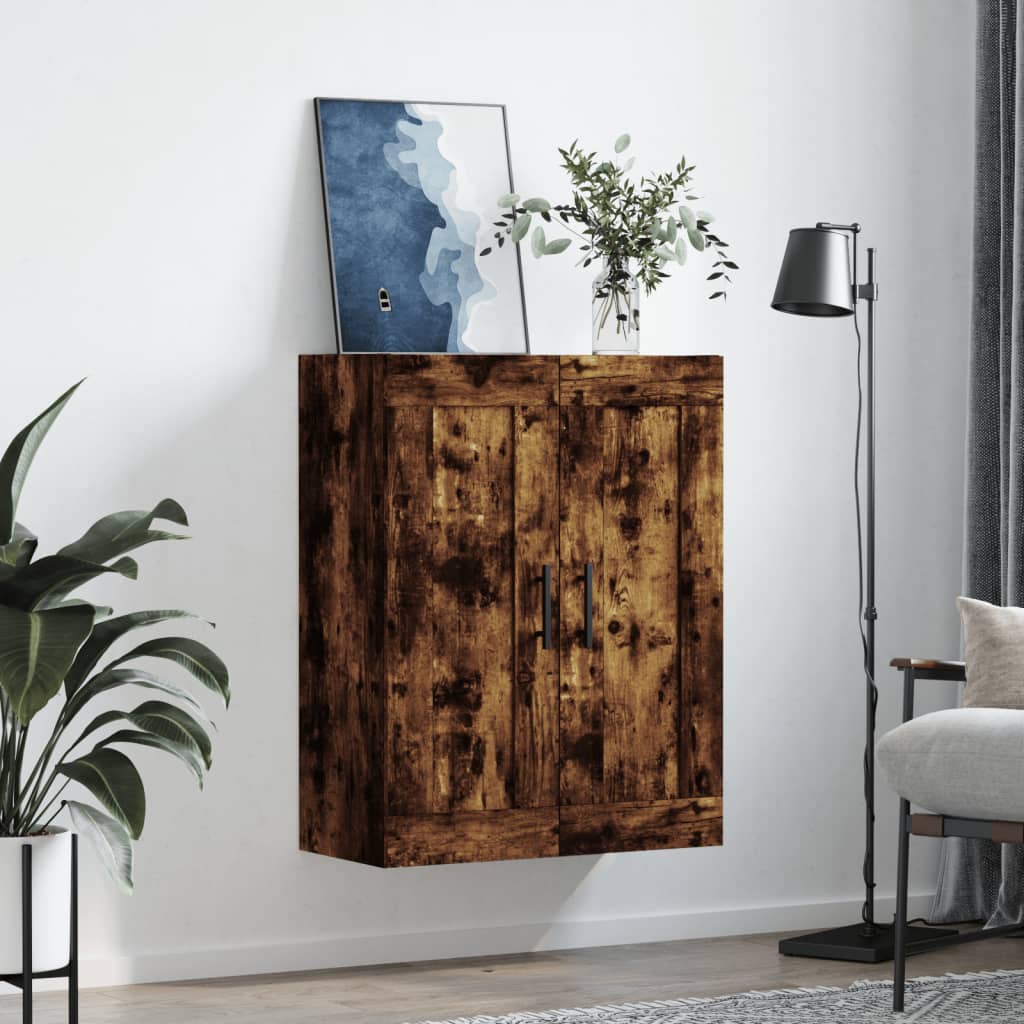 Nástěnná Skříňka Kouřový Dub 69,5 X 34 X 90 Cm Kompozitní Dřevo