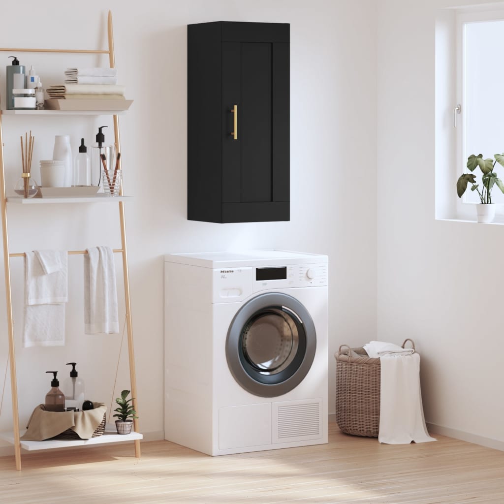 Nástěnná Skříňka Betonově Šedá 34,5X34X90 Cm Kompozitní Dřevo