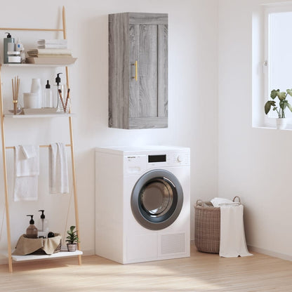 Nástěnná Skříňka Betonově Šedá 34,5X34X90 Cm Kompozitní Dřevo