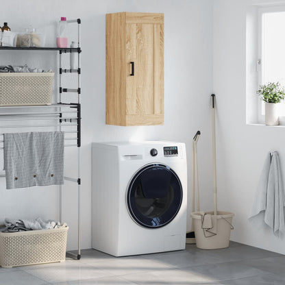 Nástěnná Skříňka Betonově Šedá 34,5X34X90 Cm Kompozitní Dřevo