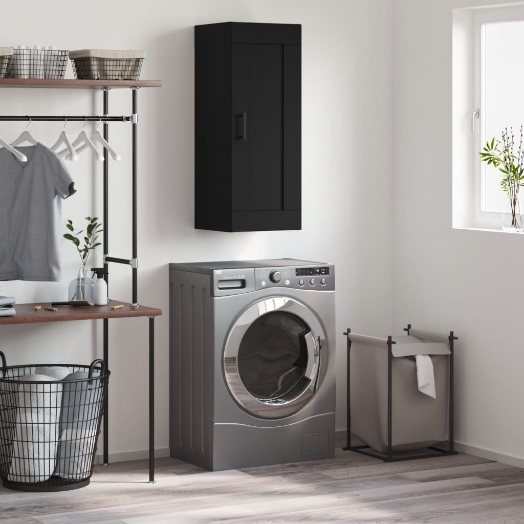 Nástěnná Skříňka Lesklá Bílá 34,5 X 34 X 90 Cm Kompozitní Dřevo