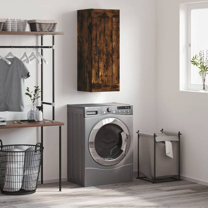 Nástěnná Skříňka Lesklá Bílá 34,5 X 34 X 90 Cm Kompozitní Dřevo