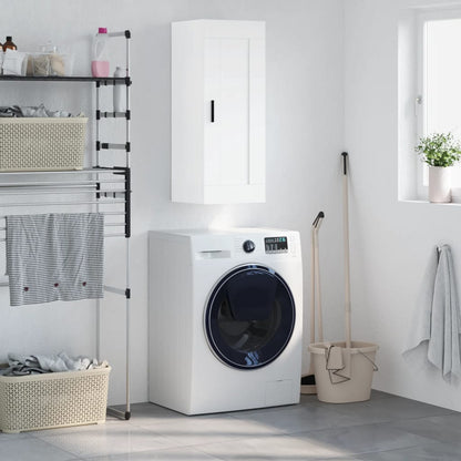 Nástěnná Skříňka Černá 34,5 X 34 X 90 Cm Kompozitní Dřevo