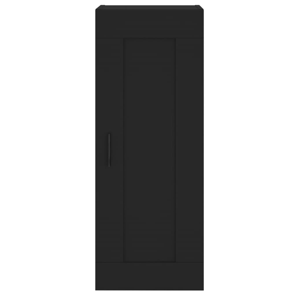 Nástěnná Skříňka Černá 34,5 X 34 X 90 Cm Kompozitní Dřevo