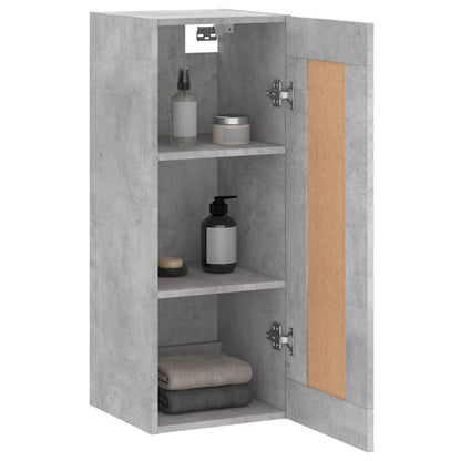 Nástěnná Skříňka Betonově Šedá 34,5X34X90 Cm Kompozitní Dřevo