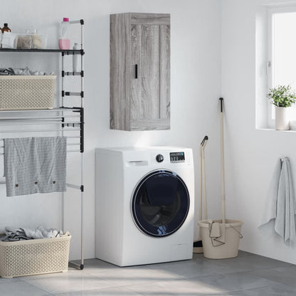 Nástěnná Skříňka Černá 34,5 X 34 X 90 Cm Kompozitní Dřevo