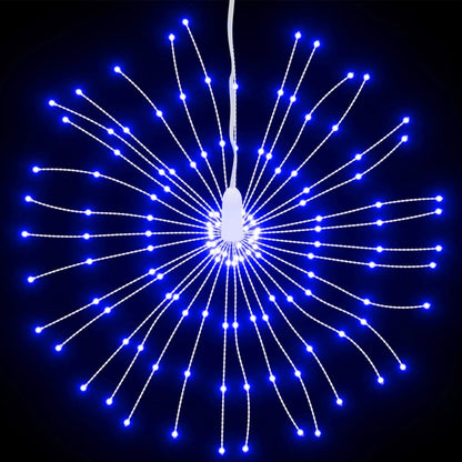 Vánoční Hvězdicová Světla 8 Ks 140 Modrých Led Diod 17 Cm