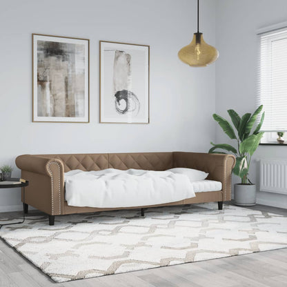 Válenda S Přistýlkou A Matracemi 90X200Cm Umělá Kůže