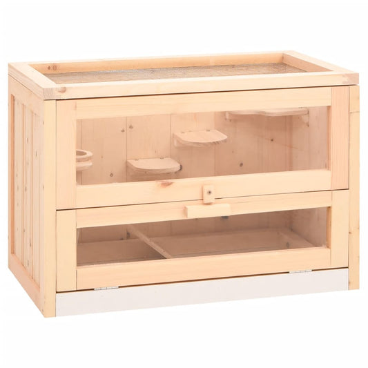 Klec Pro Křečky 60 X 35,5 X 42 Cm Masivní Jedlové Dřevo