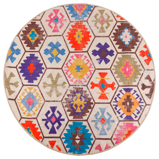 Koberec Pratelný Vícebarevný Protiskluzový Modro-Bílá