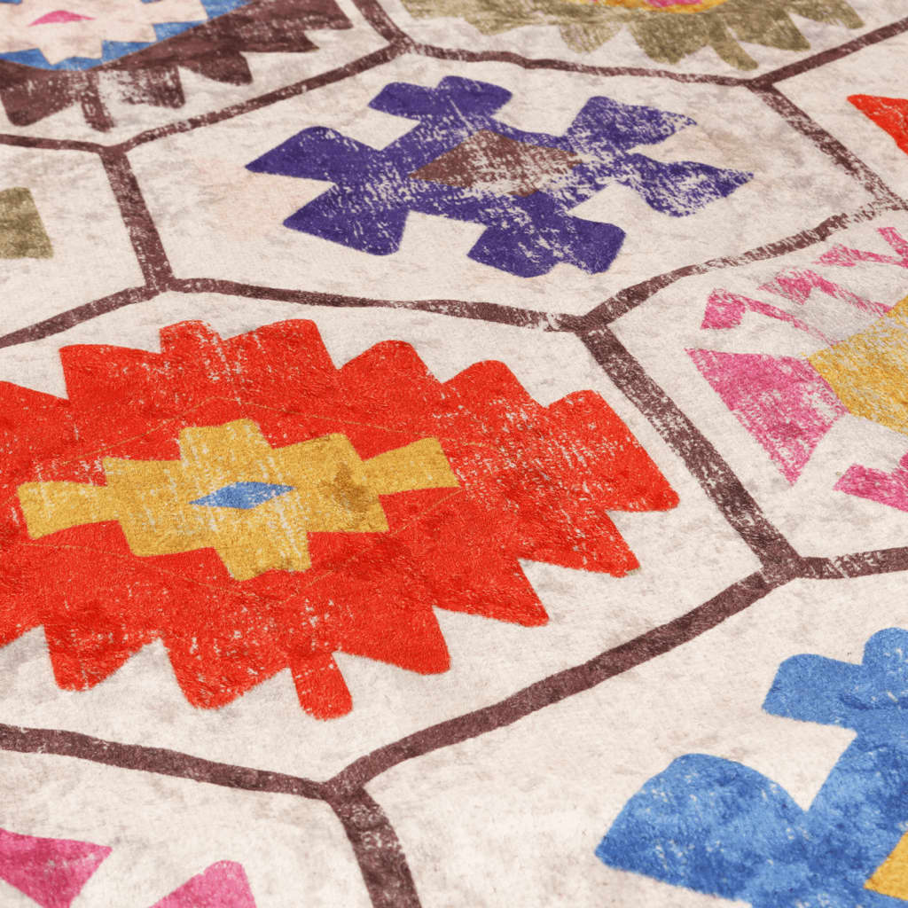 Koberec Pratelný Vícebarevný Protiskluzový Modro-Bílá