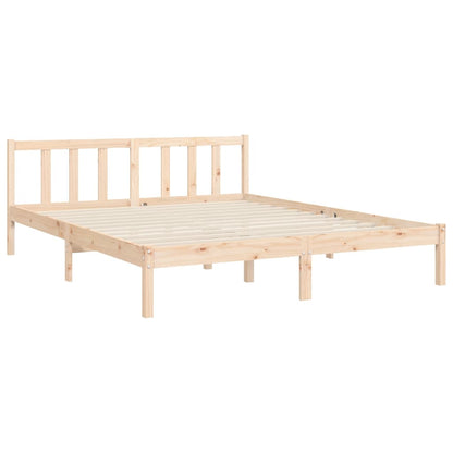 Rám Postele S Čelem 160 X 200 Cm Masivní Dřevo