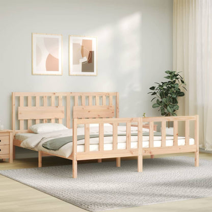 Rám Postele S Čelem Super King Size Masivní Dřevo