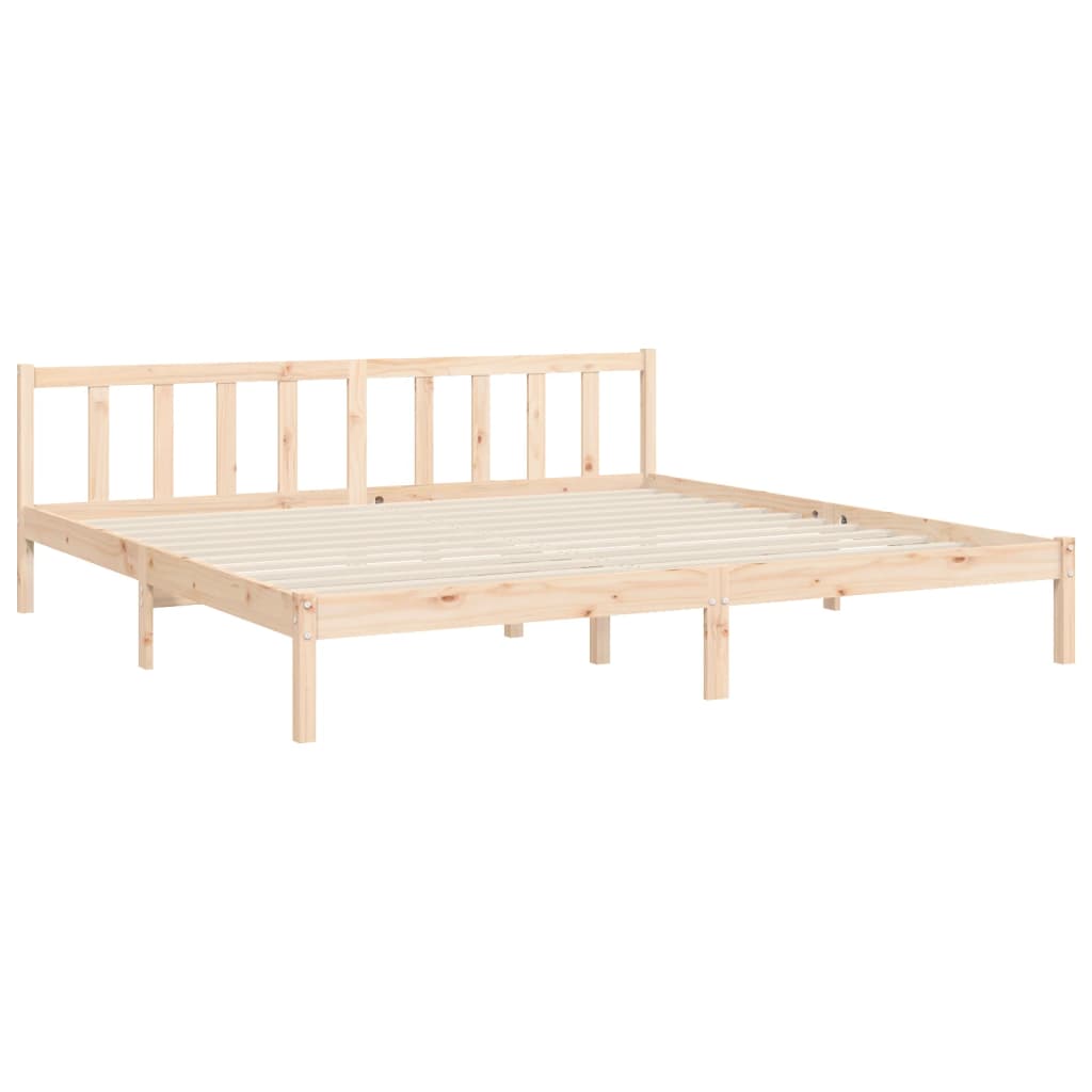 Rám Postele S Čelem 200 X 200 Cm Masivní Dřevo