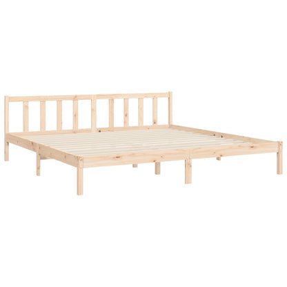Rám Postele S Čelem 200 X 200 Cm Masivní Dřevo