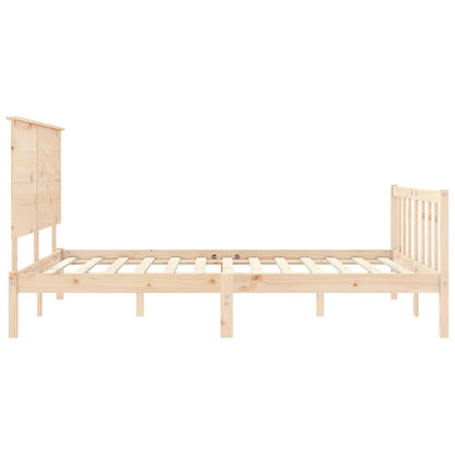 Rám Postele S Čelem King Size Masivní Dřevo