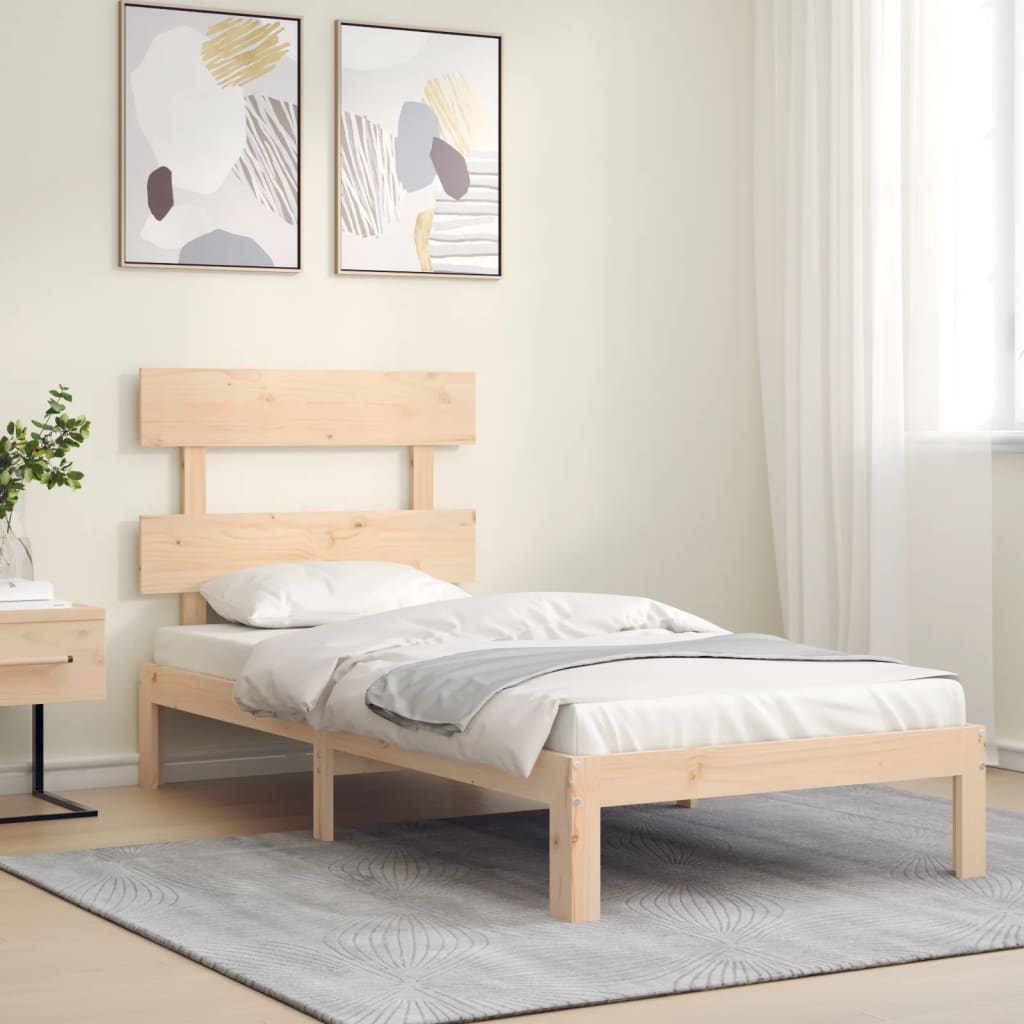 Rám Postele S Čelem Small Single Masivní Dřevo