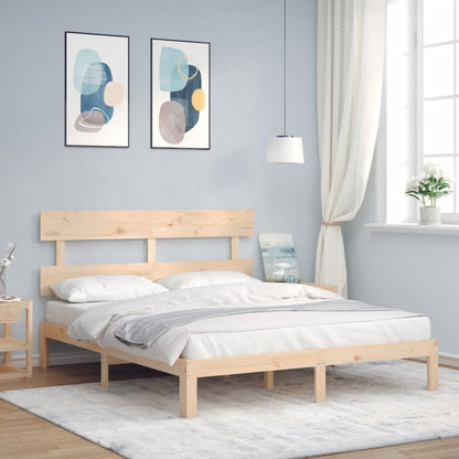 Rám Postele S Čelem King Size Masivní Dřevo