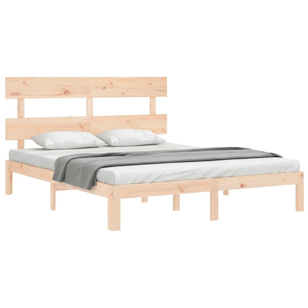 Rám Postele S Čelem King Size Masivní Dřevo