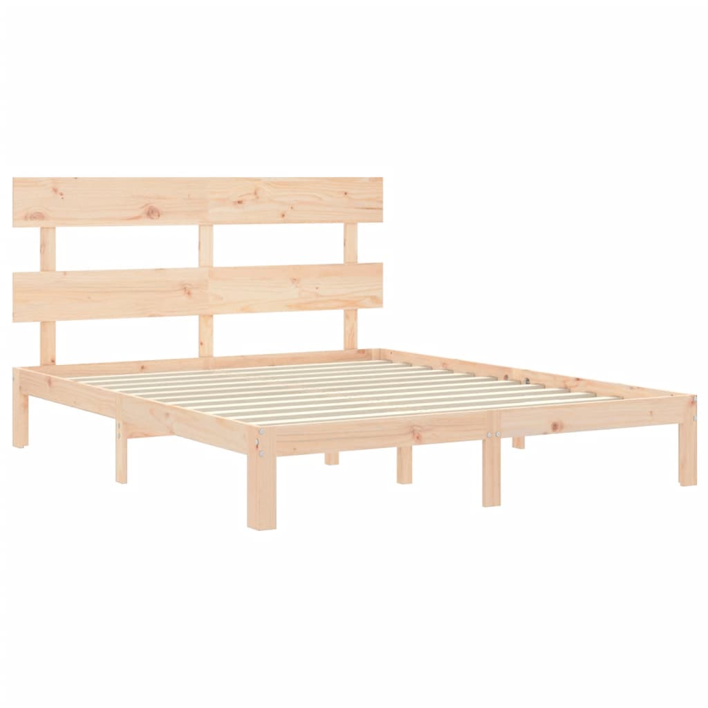 Rám Postele S Čelem King Size Masivní Dřevo