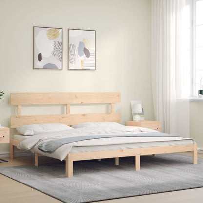 Rám Postele S Čelem Super King Size Masivní Dřevo