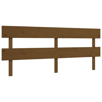 Rám Postele S Čelem Medově Hnědý 200 X 200 Cm Masivní Dřevo